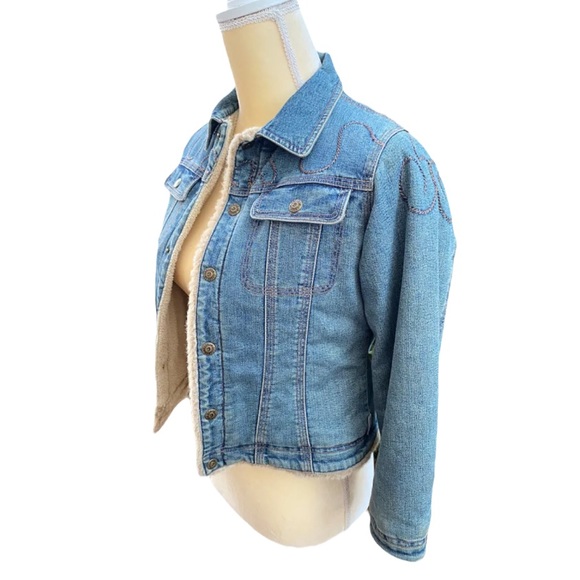 Vintage Italian Designer Girls Sz 128 / US size 7-8 Denim Jean Jacket - Picture 3 of 11